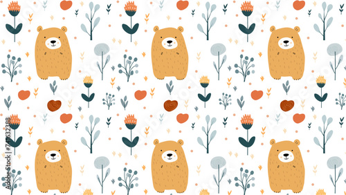 ilustración infantil sobre oso tierno