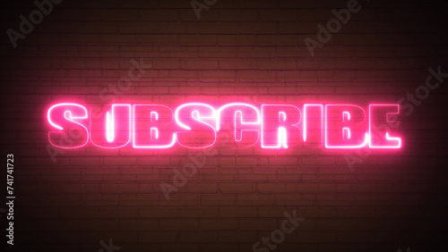 Subscribe, bell button and hand cursor pink button subscribe to channel, blog. Social media background.