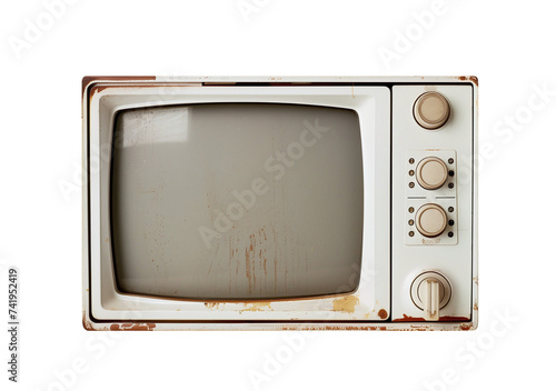 old microwave on a transparent background