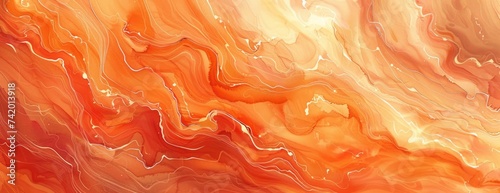 Inspiring Phoenix Essence: Watercolor Swirls in Fiery Oranges and Reds, Perfect for Desktop Wallpaper