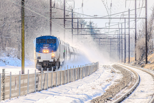 Amtrak train #42 passing Downingtown, PA