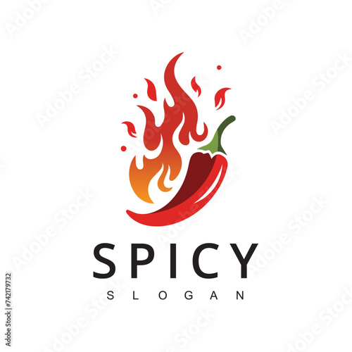 Hot Chili logo, Spicy Pepper logo designs template