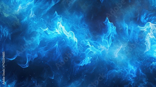 Abstract blue flame. Fantasy fractal texture.