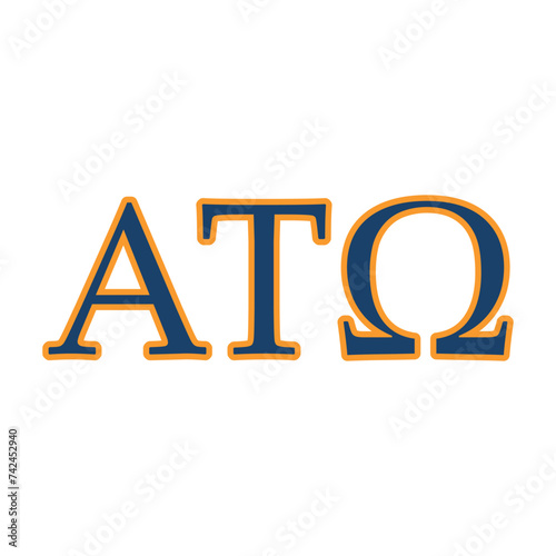 Alpha Tau Omega greek letter, ΑΤΩ greek letters, ΑΤΩ