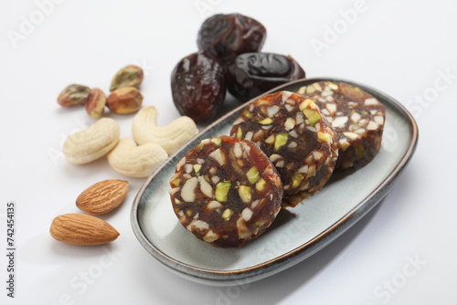 Dry fruit, nuts, and dates barfi- a healthy and energetic snack