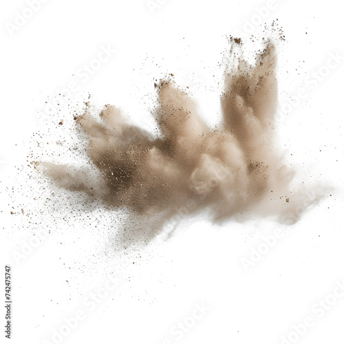 sand dust on transparent background