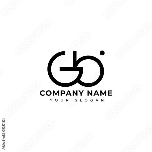 Modern Letter gb logo vector design template