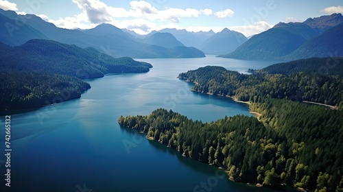 nature lake aerial