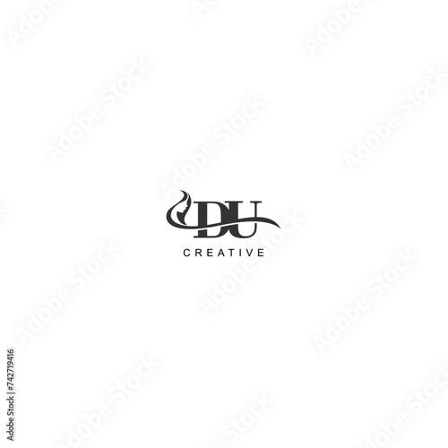 Initial DU logo beauty salon spa letter company elegant