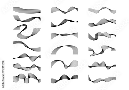 Abstract Wavy Line Element Set