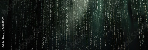 Digital matrix code rain. Background for technological processes, science, presentations, etc