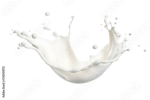 Splash of milk isolated on transparent background