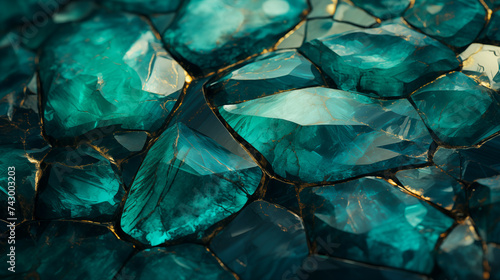 Abstract background with emerald effect texture