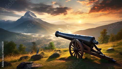 cannon in the mountains