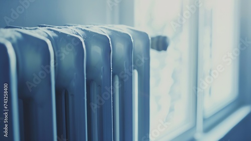 Modern radiator at home Central heating system : Generative AI