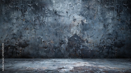 Dark grunge background Black blue abstract rough background with space for design Toned concrete wall texture : Generative AI