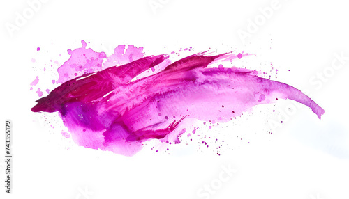  fuchsia pink paint splashes on white