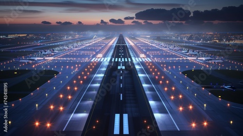 The runways and taxi lanes are lit up with an advanced lighting system guiding planes safely during takeoff and landing. These integrated airport systems utilize tingedge