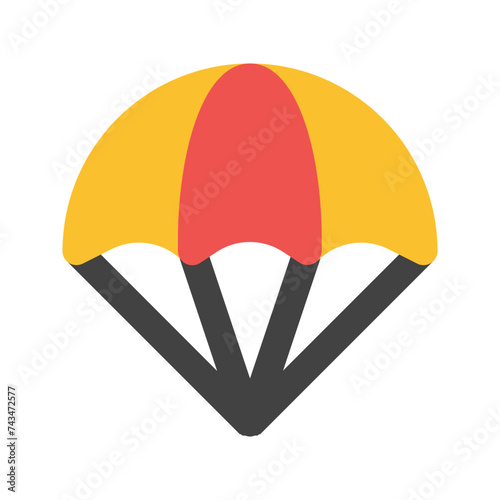 parachute flat icon