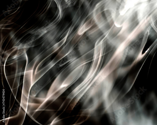 smoky abstract on black background
