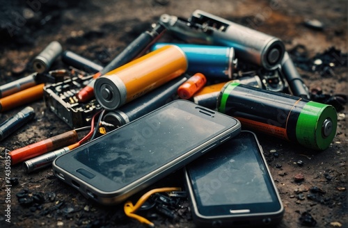 old batteries and phones 