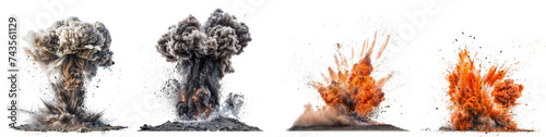 collection fire explosion and volcanic eruption PNG transparent background 