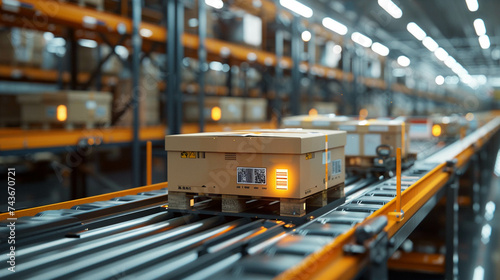  a smart logistics system close up on technology optimizing supply chain efficiency