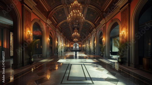 In an opulent art gallery, thieves execute a daring heist under the guise of a glamorous event, 