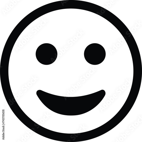 Emoji icon. Emoticon. Smile face. Emotion. Funny Cartoon. Face Gestures. Social Media. Smiling, Happy, glade, Joyful facial expression.