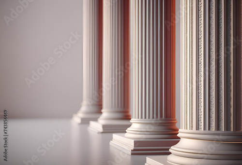 roman columns in minimal style