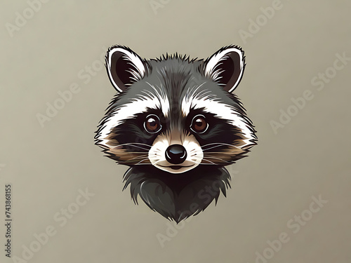 flat vector logo of raccoon , flat logo of raccoon , flat vector logo of cute raccoon,flat vector logo of raccoon, theflat logo of raccoon, flat vector logo of cute raccoon, Cute Racoon Illustration, 