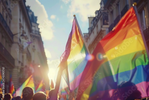 LGBTQ Pride transitioning. Rainbow lgbtq+ art colorful zomp diversity Flag. Gradient motley colored lgbtq+ youth LGBT rights parade festival cherry red diverse gender illustration