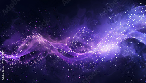 purple background with a wave of sparkles in the styl