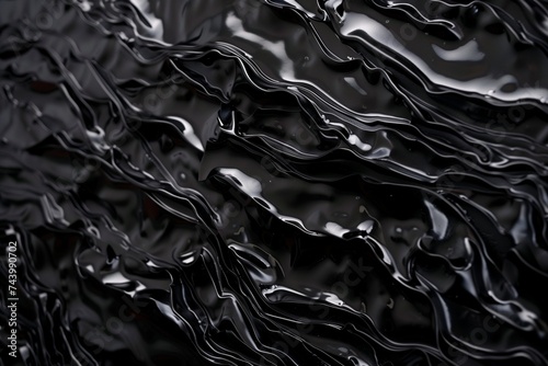 wavy black liquid texture