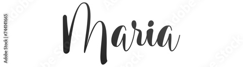 Maria - black color - name written - ideal for websites,, presentations, greetings, banners, cards,, t-shirt, sweatshirt, prints, cricut, silhouette, sublimation