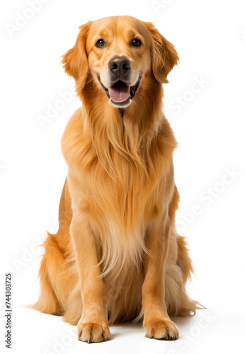 golden retriever isolated on transparent background