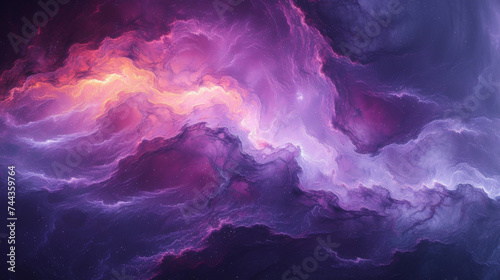 Closeup of a hypnotizing nebula texture with intricate patterns and swirling clouds of interstellar gases.