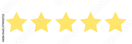 Five stars customer review icon for apps and websites, eps10