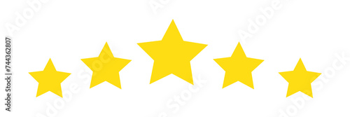 Five stars customer review icon for apps and websites