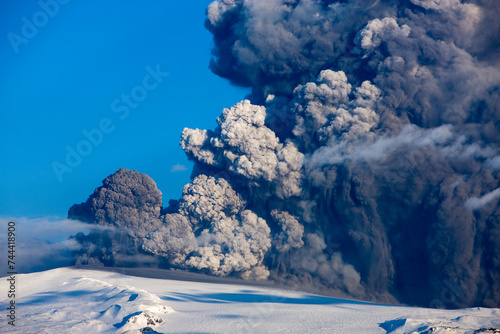 Eyjafjallajökull volcano Erupting in the year 2010