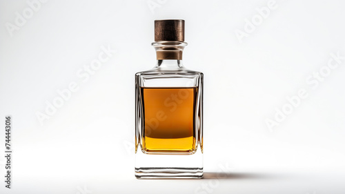 Liquor vodka rum isolated on pure white background