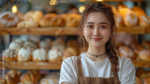 saleswoman in a bakery shop