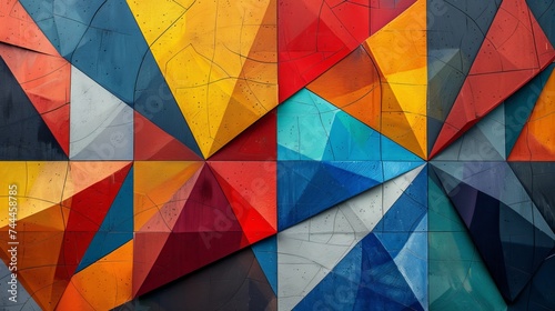 Explore the essence of digital art through abstract backgrounds featuring geometric patterns, where color and form merge