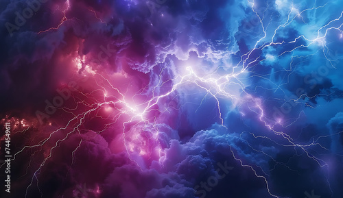 lightning in space background with light in the style