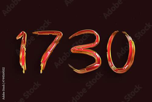 Gems jewel logo design of year 1730 on dark background.
