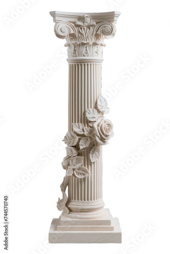 Rose pillar, isolated no background, transparent