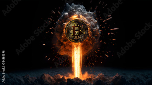  bitcoin rocket takes off in the dark