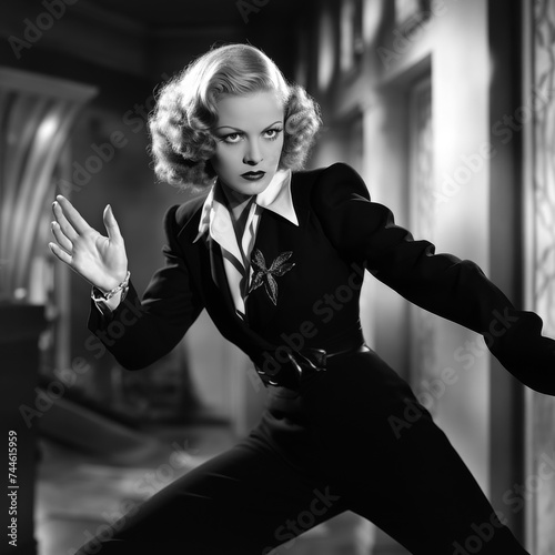 Generic 1930s Golden Age Hollywood Action Starlet.