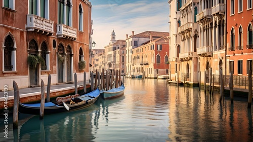 Grand Canal in Venice, Italy. Panoramic view of the city.