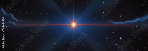 Banner. Space background. A colorful cosmos with stardust, planets. Abstract galaxy illustration.